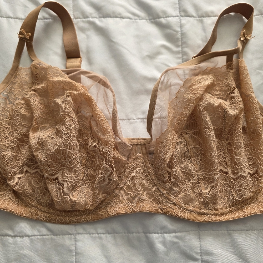 Victoria's Secret Lace Bra in Warm Tan 42G